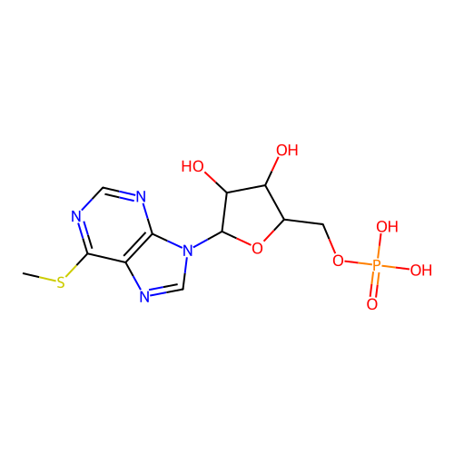 6-Methylthiopurine ribonucleoside-5'-phosphate structure