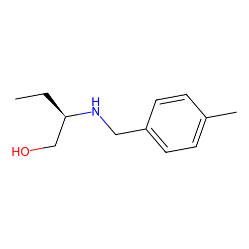 (2R)-2-[(4-methylphenyl)methylamino]butan-1-ol structure