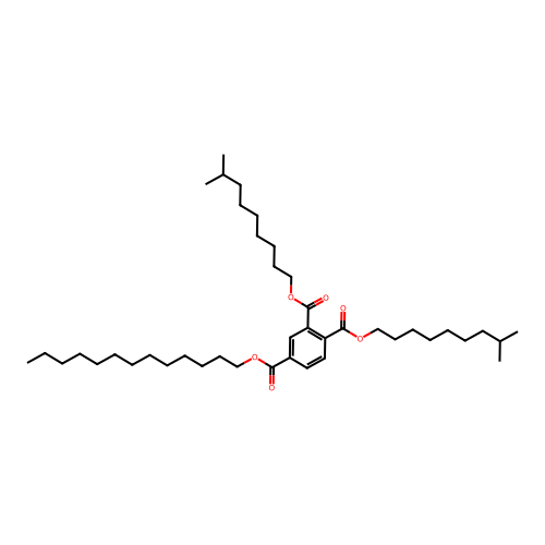 1-O,2-O-bis(8-methylnonyl) 4-O-tridecyl benzene-1,2,4-tricarboxylate structure