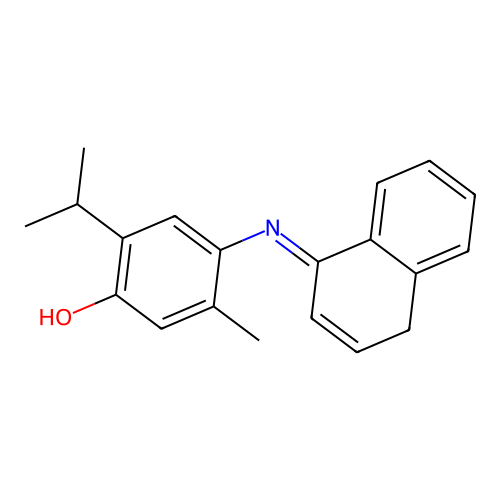 5-Methyl-4-[(1e)-naphthalen-1(4h)-ylideneamino]-2-(propan-2-yl)phenol structure