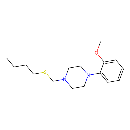 1-(Butylsulfanylmethyl)-4-(2-methoxyphenyl)piperazine structure