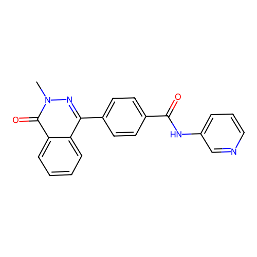 4-(3-methyl-4-oxo-3,4-dihydrophthalazin-1-yl)-N-(pyridin-3-yl)benzamide structure