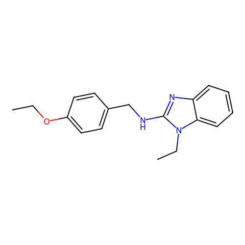 N-(4-ethoxybenzyl)-1-ethyl-1H-benzimidazol-2-amine structure