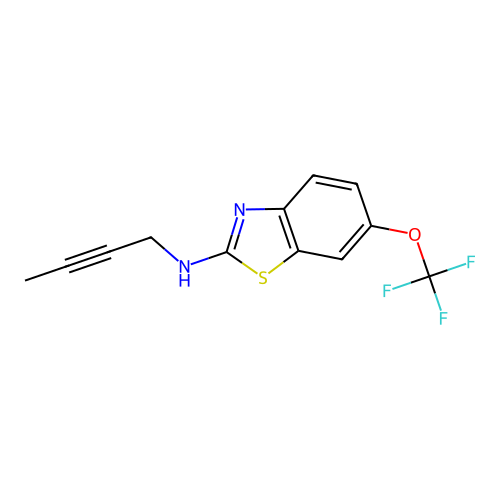 2-Benzothiazolamine, N-2-butyn-1-yl-6-(trifluoromethoxy)- structure