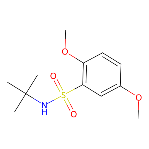 N-tert-butyl-2,5-dimethoxybenzenesulfonamide structure