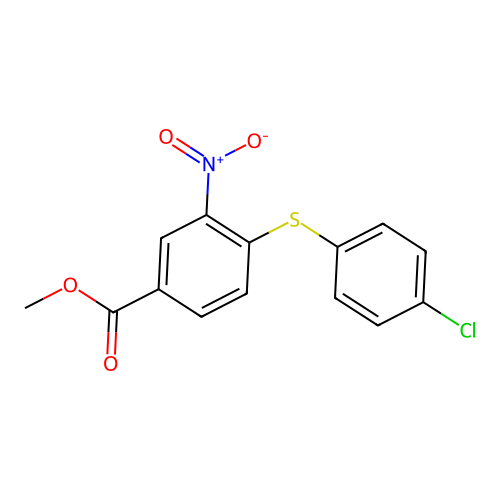 Methyl 4-(4-chlorophenylthio)-3-nitrobenzoate structure