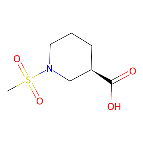 (3R)-1-methylsulfonylpiperidine-3-carboxylic acid structure