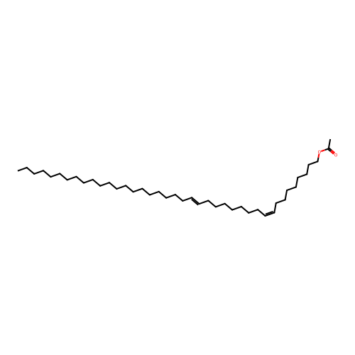 9,18-Tetracontadien-1-ol, acetate, (Z,E)- structure