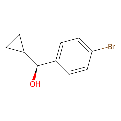 (S)-(4-bromophenyl)(cyclopropyl)methanol structure