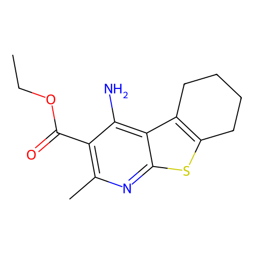 ethyl 4-amino-2-methyl-5,6,7,8-tetrahydro-[1]benzothiolo[2,3-b]pyridine-3-carboxylate structure