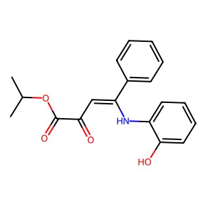 propan-2-yl (3Z)-4-[(2-hydroxyphenyl)amino]-2-oxo-4-phenylbut-3-enoate structure