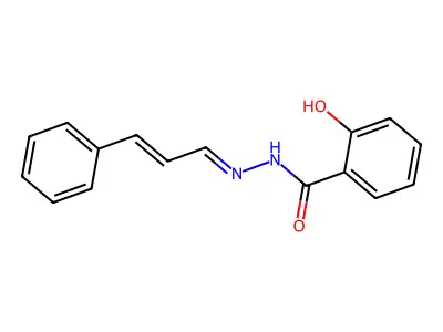 N-(cinnamylideneamino)-2-hydroxybenzamide structure