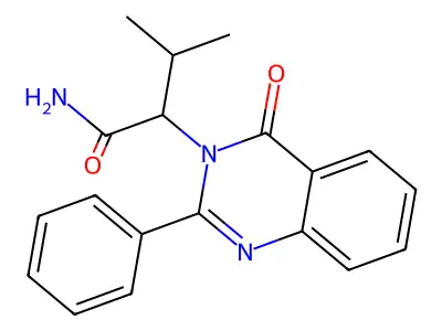 3(4H)-Quinazolineacetamide, alpha-(1-methylethyl)-4-oxo-2-phenyl- structure