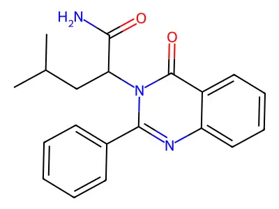 3(4H)-Quinazolineacetamide, alpha-(2-methylbutyl)-4-oxo-2-phenyl- structure