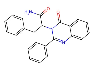 3(4H)-Quinazolineacetamide, 4-oxo-2-phenyl-alpha-(phenylmethyl)- structure