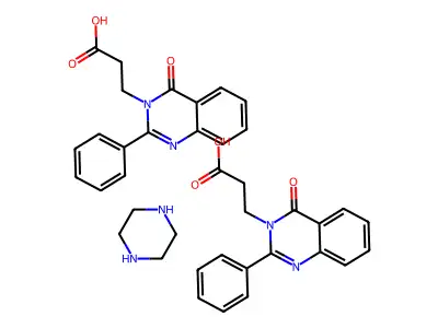 3(4H)-Quinazolinepropanoic acid, 4-oxo-2-phenyl-, compd. with piperazine (2:1) structure