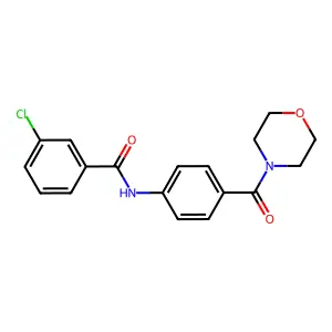 3-chloro-N-[4-(morpholin-4-ylcarbonyl)phenyl]benzamide structure