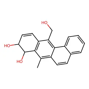 12-Hydroxymethyl-7-methylbenz(a)anthracene-8,9-dihydrodiol, trans- structure