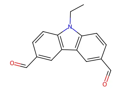 9-ethyl-9H-carbazole-3,6-dicarbaldehyde structure