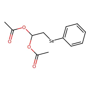 2-(Phenylselanyl)ethane-1,1-diyl diacetate structure