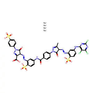 -1-(4-sulfophenyl)-, tetrasodium salt structure