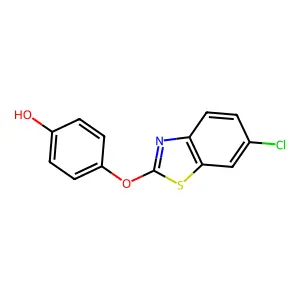 4-[(6-Chloro-2-benzothiazolyl)oxy]phenol structure