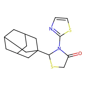 2-(1-Adamantyl)-3-(1,3-thiazol-2-yl)-1,3-thiazolidin-4-one structure