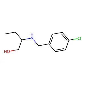 1-Butanol, 2-(((4-chlorophenyl)methyl)amino)-, (2R)- structure
