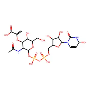 UDP-N-乙酰氨基葡萄糖烯醇丙酮酸 structure