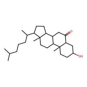 Cholestan-6-one, 3-hydroxy-, (3beta)- structure