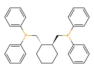[2-(Diphenylphosphanylmethyl)cyclohexyl]methyl-diphenyl-phosphane structure