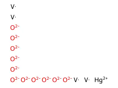 Mercury tetravanadate structure