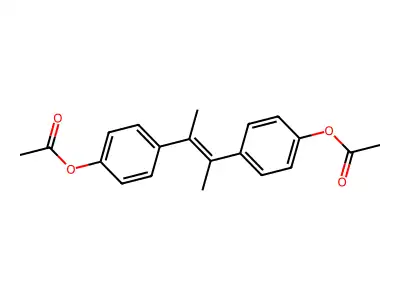 trans-Dimethylstilbestrol diacetate structure