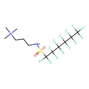 3-(Perfluorohexanesulfonamido)-N,N,N-trimethylpropan-1-aminium structure