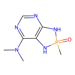 N,N,2-trimethyl-2-oxo-1,3-dihydro-[1,3,2]diazaphospholo[4,5-d]pyrimidin-7-amine structure