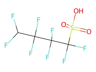 1,1,2,2,3,3,4,4-Octafluorobutane-1-sulphonic acid structure