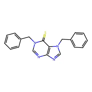 1,7-Dibenzyl-1,7-dihydro-6h-purine-6-thione structure