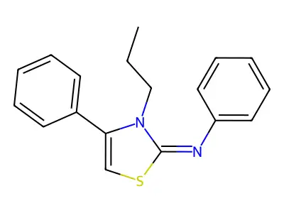 N,4-diphenyl-3-propyl-1,3-thiazol-2-imine structure