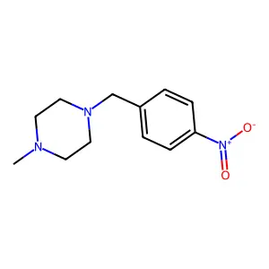 1-Methyl-4-(4-nitrobenzyl)piperazine structure