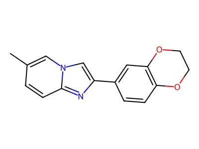 2-(2,3-Dihydrobenzo(b)(1,4)dioxin-6-yl)-6-methylimidazo(1,2-a)pyridine structure