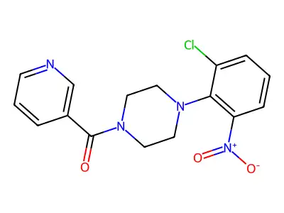 [4-(2-Chloro-6-nitrophenyl)piperazin-1-yl](pyridin-3-yl)methanone structure