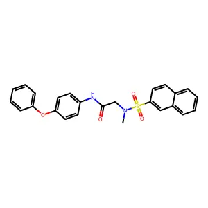 2-[methyl(naphthalen-2-ylsulfonyl)amino]-N-(4-phenoxyphenyl)acetamide structure
