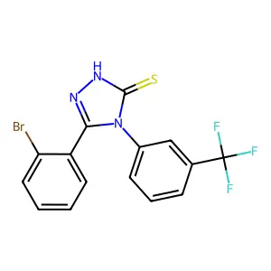 5-(2-bromophenyl)-4-(3-(trifluoromethyl)phenyl)-4H-1,2,4-triazole-3-thiol structure