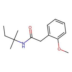 2-(2-methoxyphenyl)-N-(2-methylbutan-2-yl)acetamide structure