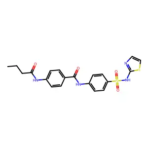 4-(butanoylamino)-N-[4-(1,3-thiazol-2-ylsulfamoyl)phenyl]benzamide structure