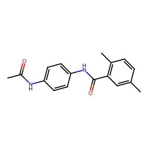 N-(4-acetamidophenyl)-2,5-dimethylbenzamide structure