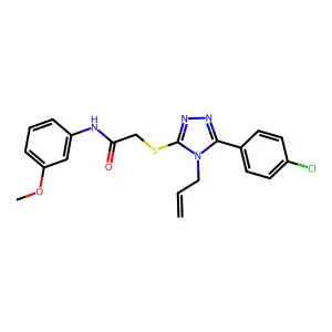 2-{[5-(4-chlorophenyl)-4-(prop-2-en-1-yl)-4H-1,2,4-triazol-3-yl]sulfanyl}-N-(3-methoxyphenyl)acetamide structure