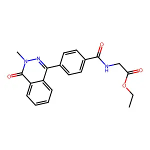 Ethyl 2-(4-(3-methyl-4-oxo-3,4-dihydrophthalazin-1-yl)benzamido)acetate structure