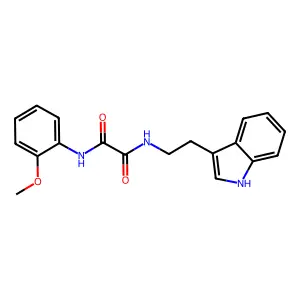 N-[2-(1H-indol-3-yl)ethyl]-N'-(2-methoxyphenyl)ethanediamide structure