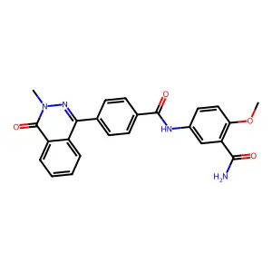 2-Methoxy-5-[[4-(3-methyl-4-oxophthalazin-1-yl)benzoyl]amino]benzamide structure